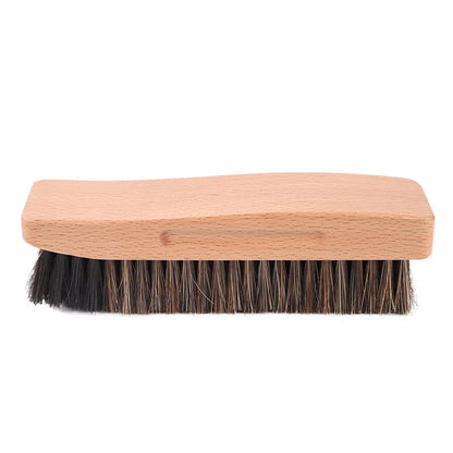 1 Piece Solid Wood Wool Shoe Brush, Polishing, Cleaning, Care Brush, Suitable For Leather Or Fabric Shoes, Cleaning Brush
