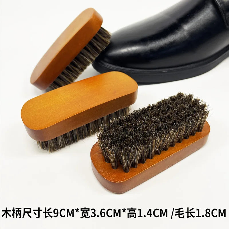 1 Piece Solid Wood Wool Shoe Brush, Polishing, Cleaning, Care Brush, Suitable For Leather Or Fabric Shoes, Cleaning Brush