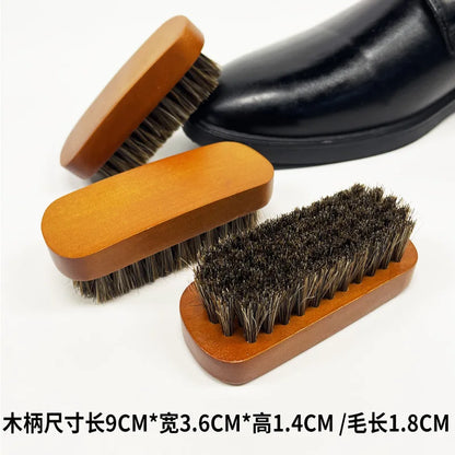 1 Piece Solid Wood Wool Shoe Brush, Polishing, Cleaning, Care Brush, Suitable For Leather Or Fabric Shoes, Cleaning Brush