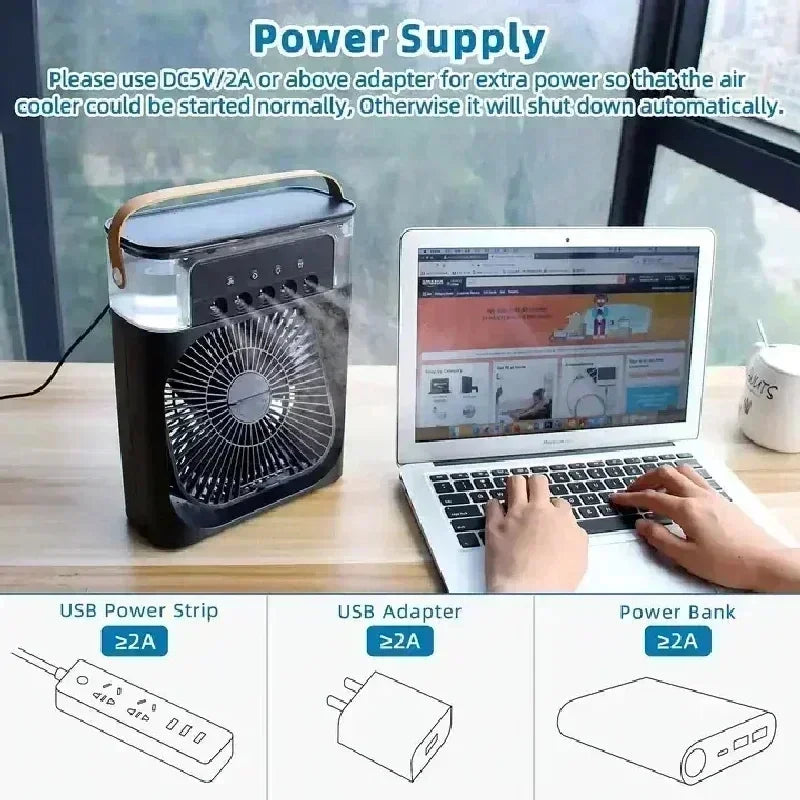 Mivora 3-in-1 Portable Air Cooler Fan & Humidifier