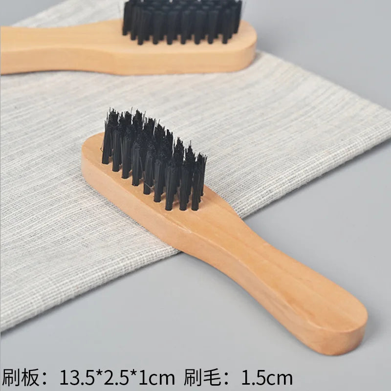 1 Piece Solid Wood Wool Shoe Brush, Polishing, Cleaning, Care Brush, Suitable For Leather Or Fabric Shoes, Cleaning Brush