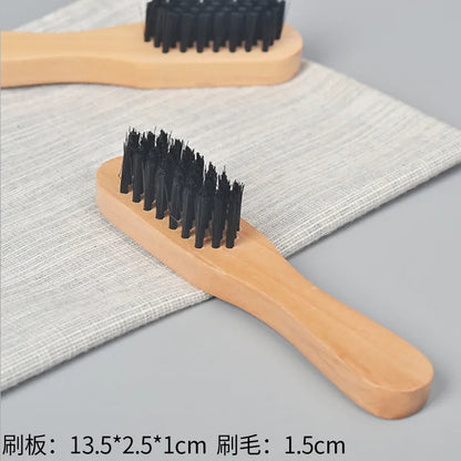 1 Piece Solid Wood Wool Shoe Brush, Polishing, Cleaning, Care Brush, Suitable For Leather Or Fabric Shoes, Cleaning Brush