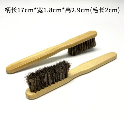 1 Piece Solid Wood Wool Shoe Brush, Polishing, Cleaning, Care Brush, Suitable For Leather Or Fabric Shoes, Cleaning Brush
