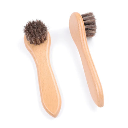 1 Piece Solid Wood Wool Shoe Brush, Polishing, Cleaning, Care Brush, Suitable For Leather Or Fabric Shoes, Cleaning Brush