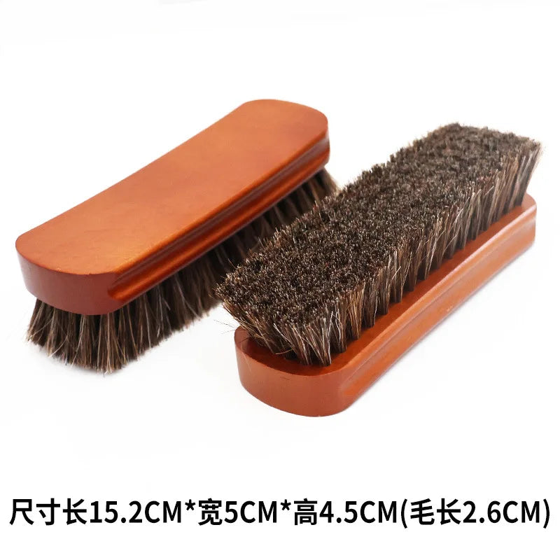 1 Piece Solid Wood Wool Shoe Brush, Polishing, Cleaning, Care Brush, Suitable For Leather Or Fabric Shoes, Cleaning Brush