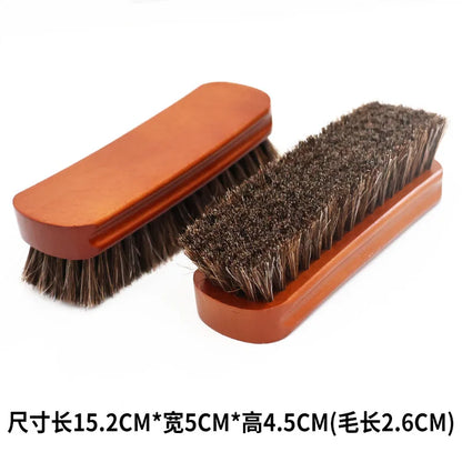 1 Piece Solid Wood Wool Shoe Brush, Polishing, Cleaning, Care Brush, Suitable For Leather Or Fabric Shoes, Cleaning Brush
