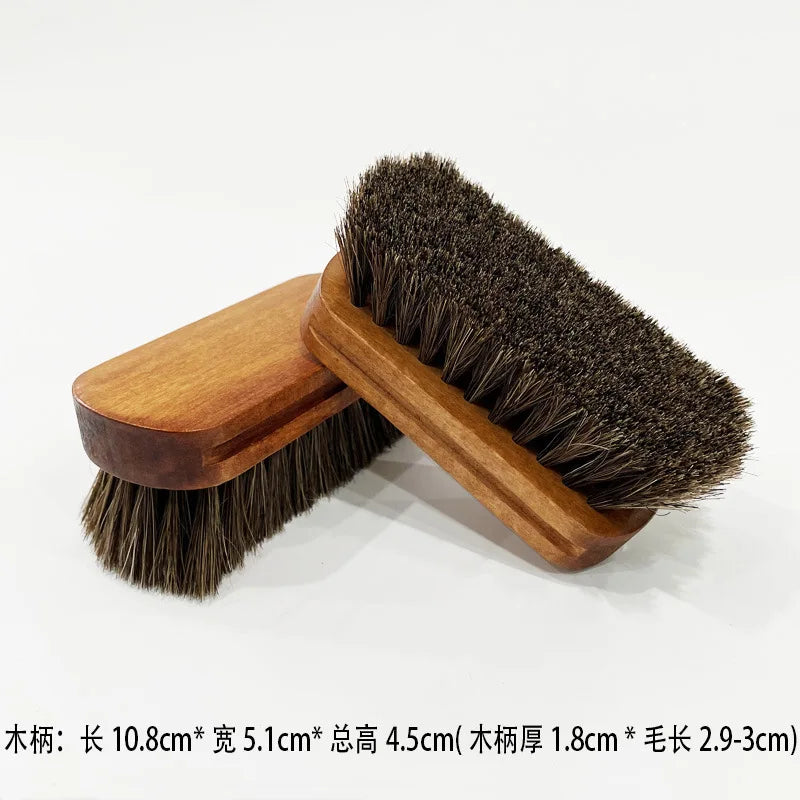 1 Piece Solid Wood Wool Shoe Brush, Polishing, Cleaning, Care Brush, Suitable For Leather Or Fabric Shoes, Cleaning Brush
