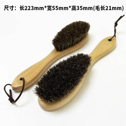 1 Piece Solid Wood Wool Shoe Brush, Polishing, Cleaning, Care Brush, Suitable For Leather Or Fabric Shoes, Cleaning Brush
