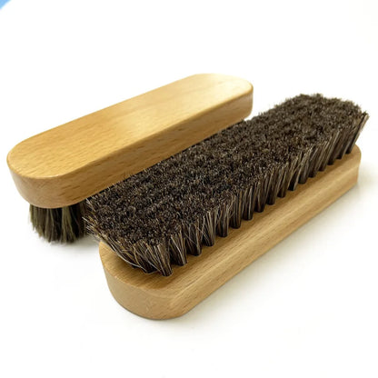 1 Piece Solid Wood Wool Shoe Brush, Polishing, Cleaning, Care Brush, Suitable For Leather Or Fabric Shoes, Cleaning Brush