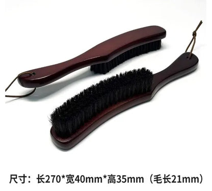 1 Piece Solid Wood Wool Shoe Brush, Polishing, Cleaning, Care Brush, Suitable For Leather Or Fabric Shoes, Cleaning Brush