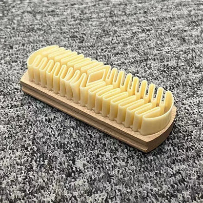 1 Piece Solid Wood Wool Shoe Brush, Polishing, Cleaning, Care Brush, Suitable For Leather Or Fabric Shoes, Cleaning Brush