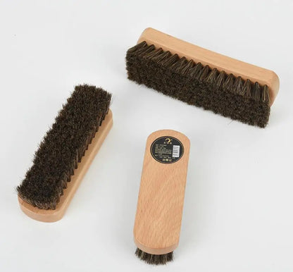 1 Piece Solid Wood Wool Shoe Brush, Polishing, Cleaning, Care Brush, Suitable For Leather Or Fabric Shoes, Cleaning Brush