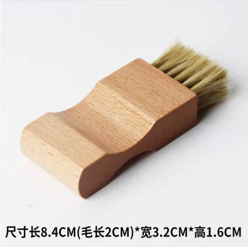 1 Piece Solid Wood Wool Shoe Brush, Polishing, Cleaning, Care Brush, Suitable For Leather Or Fabric Shoes, Cleaning Brush