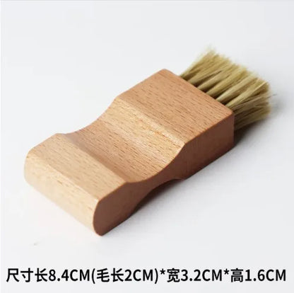 1 Piece Solid Wood Wool Shoe Brush, Polishing, Cleaning, Care Brush, Suitable For Leather Or Fabric Shoes, Cleaning Brush