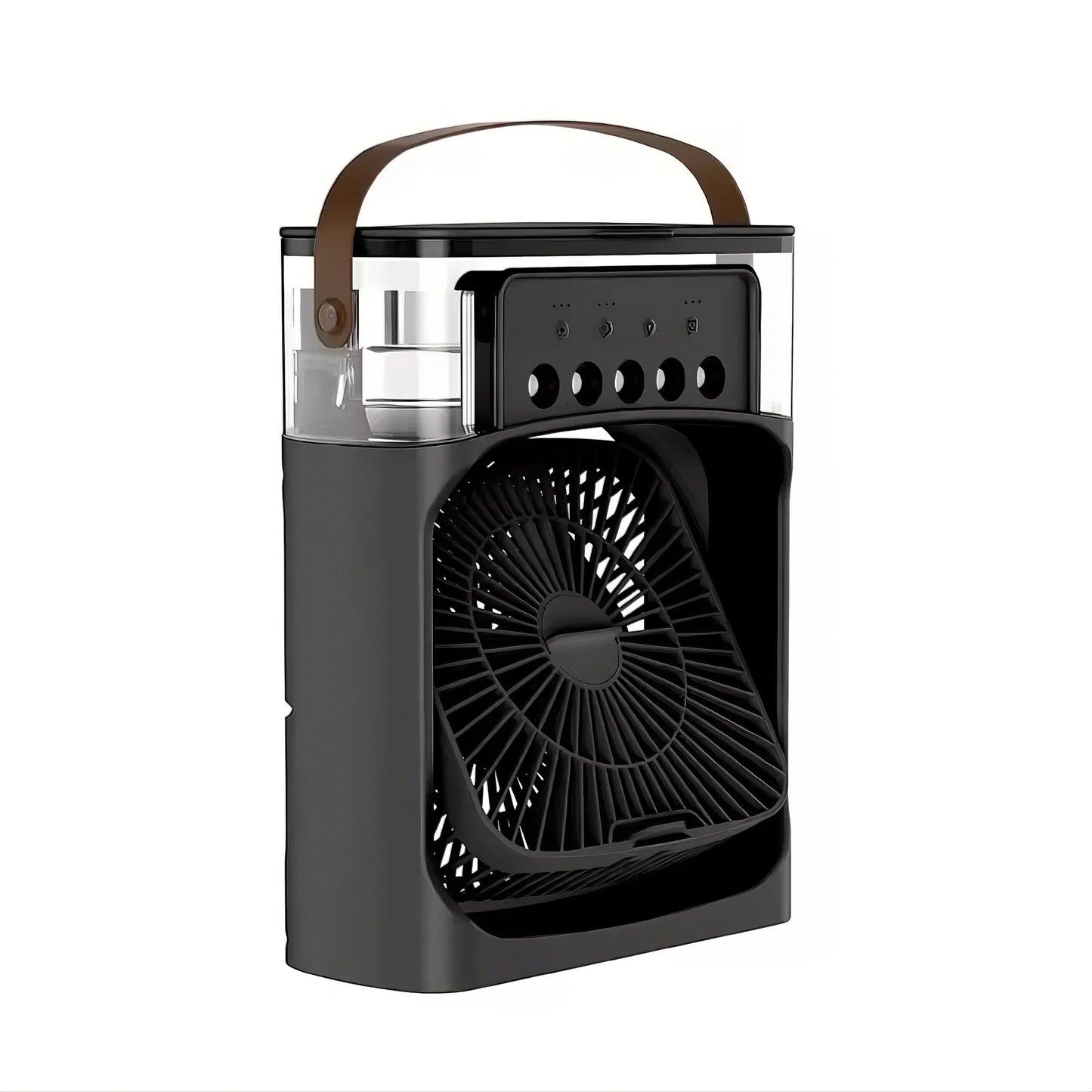 Portable Household 3-in-1 Mini Air Cooler Fan with LED Night Light And 5-Hole Humidifier Function Timer 1-3 Hours Cooling Fan