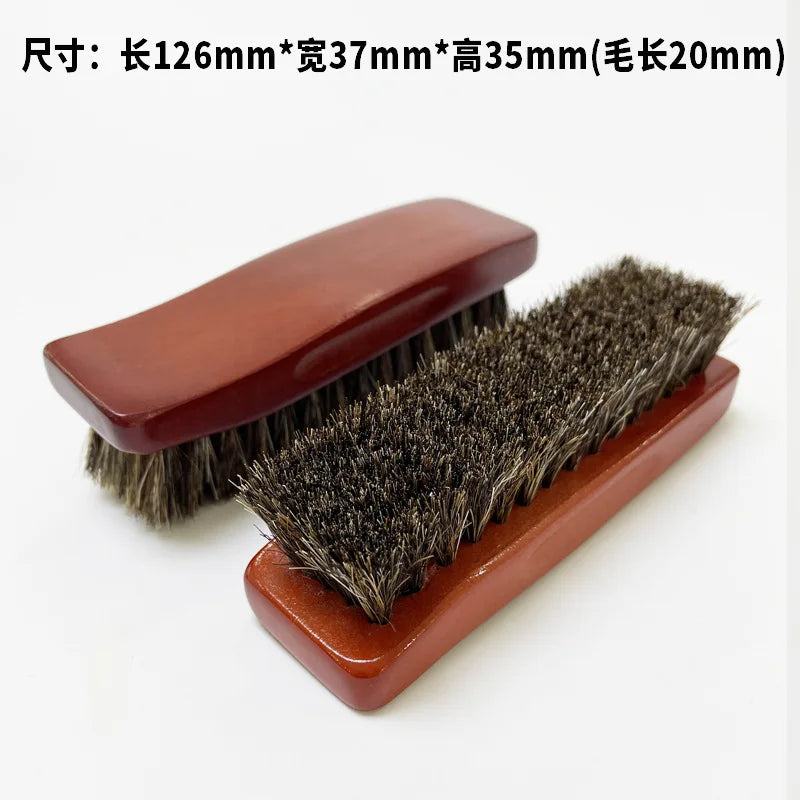 1 Piece Solid Wood Wool Shoe Brush, Polishing, Cleaning, Care Brush, Suitable For Leather Or Fabric Shoes, Cleaning Brush