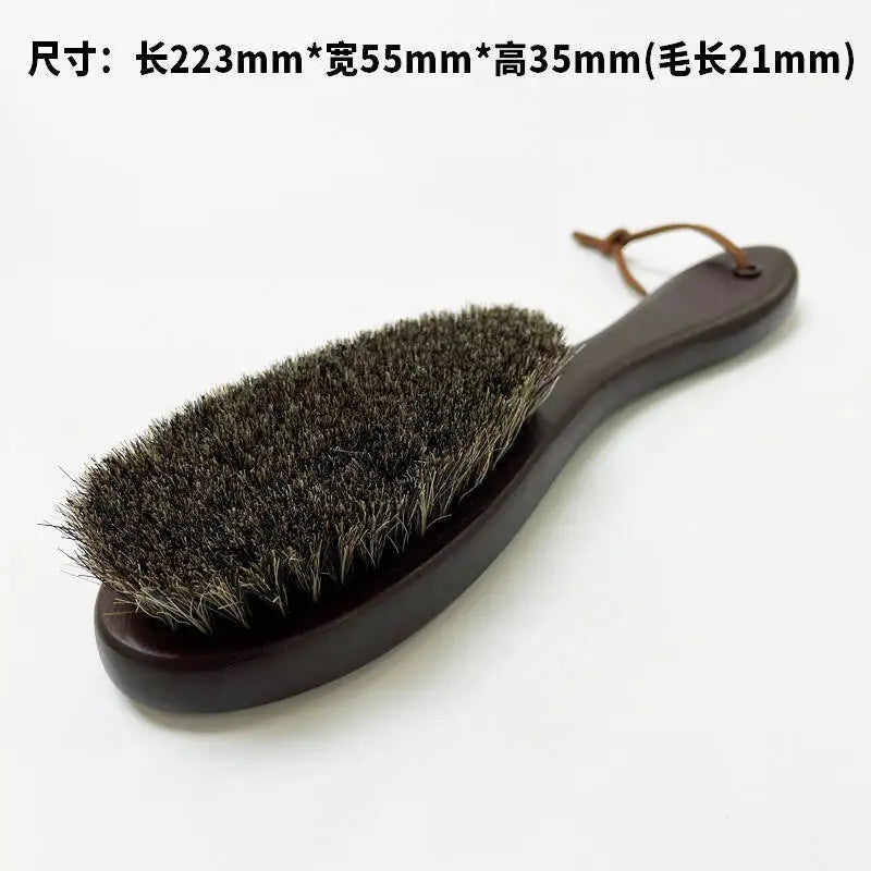1 Piece Solid Wood Wool Shoe Brush, Polishing, Cleaning, Care Brush, Suitable For Leather Or Fabric Shoes, Cleaning Brush