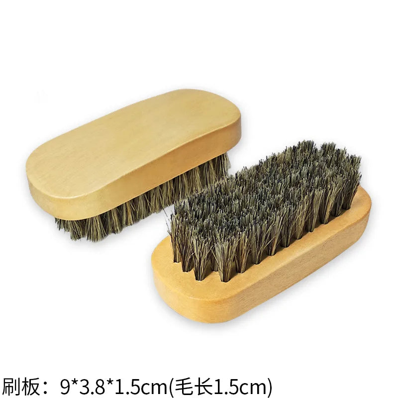 1 Piece Solid Wood Wool Shoe Brush, Polishing, Cleaning, Care Brush, Suitable For Leather Or Fabric Shoes, Cleaning Brush