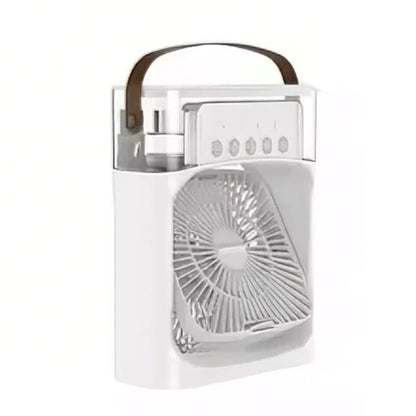Portable Household 3-in-1 Mini Air Cooler Fan with LED Night Light And 5-Hole Humidifier Function Timer 1-3 Hours Cooling Fan
