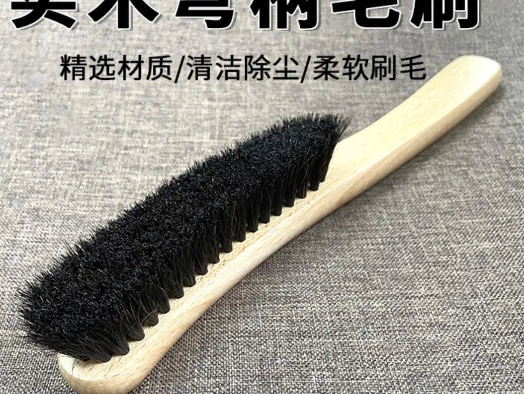 1 Piece Solid Wood Wool Shoe Brush, Polishing, Cleaning, Care Brush, Suitable For Leather Or Fabric Shoes, Cleaning Brush
