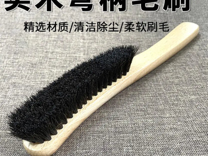 1 Piece Solid Wood Wool Shoe Brush, Polishing, Cleaning, Care Brush, Suitable For Leather Or Fabric Shoes, Cleaning Brush