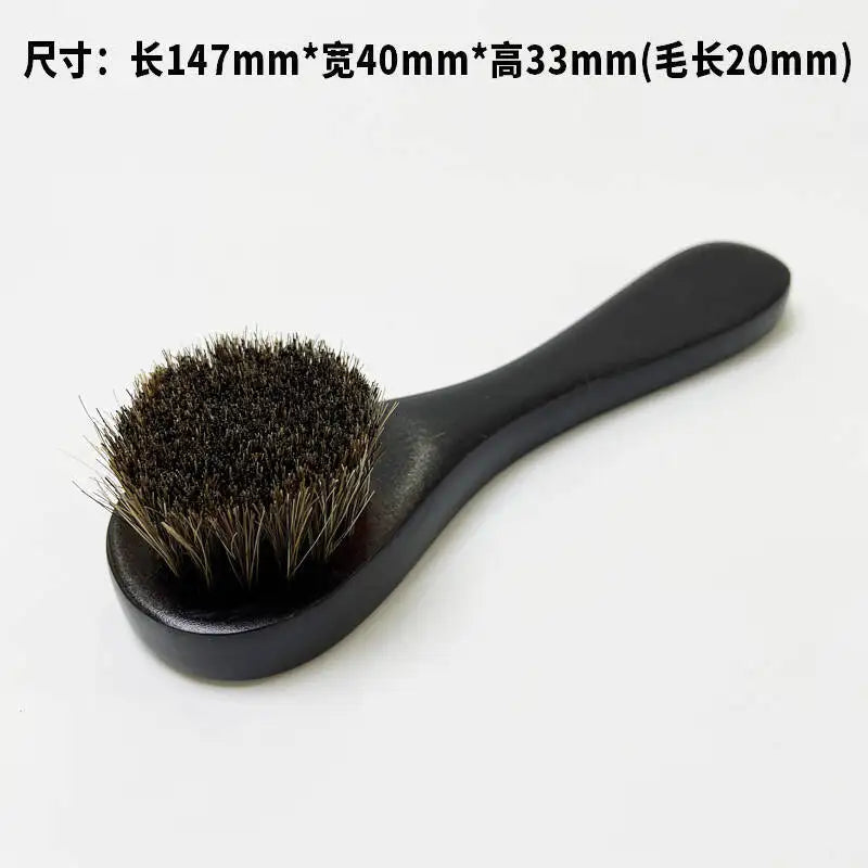 1 Piece Solid Wood Wool Shoe Brush, Polishing, Cleaning, Care Brush, Suitable For Leather Or Fabric Shoes, Cleaning Brush
